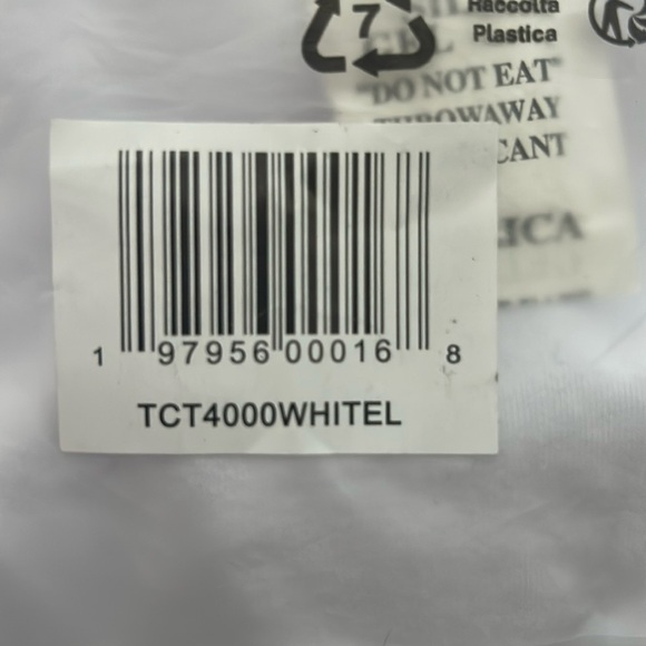 True Classic White Crew-Neck Short Sleeved Shirt - Size L - Picture 4 of 4